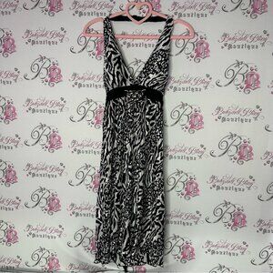 I me dress Chic Zebra Print belted ribbon tie up belt metal detail hardware